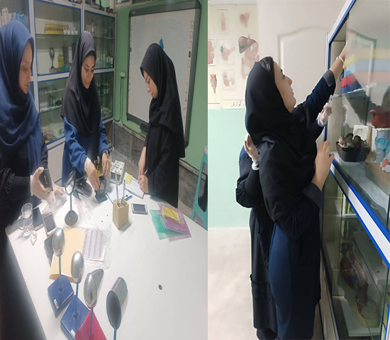 مرتب سازی و زدن برچسب وسایل ازمایشگاه